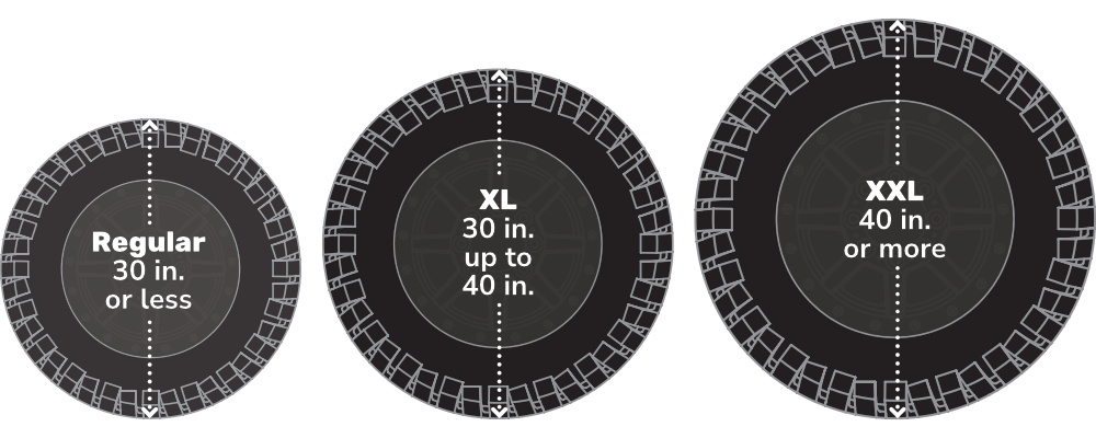 Sizing GoTreads by tire diameter