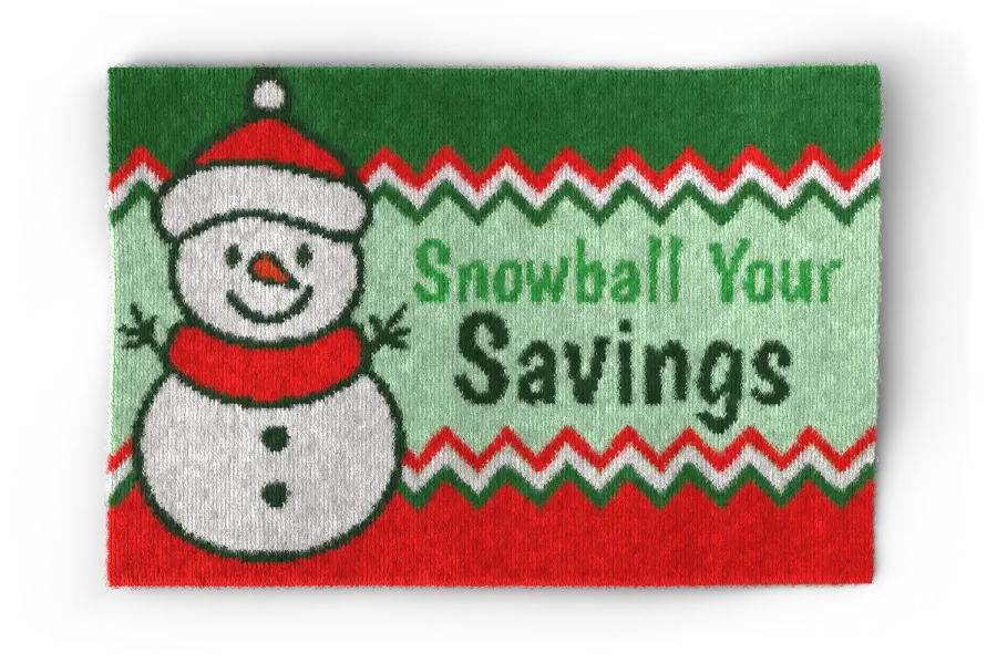 Snowball Your Savings - Sweater Graphic